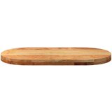 vidaXL Stolna ploča svjetlosmeđa 80x40x4 cm ovalna masivna hrastovina | shoptok.hr