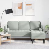 vidaXL Svetlo siva Poliester Srednja Veliko sedežev Sofa Pravokotna | Shoptok.si