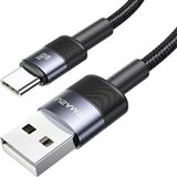 Usams JEKLENI KABEL ZA HITRO POLNJENJE USB NA USB-C 3A 1,2 M ZA TELEFON, (21980535) | Shoptok.si