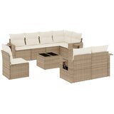  9-dijelni set vrtnih sofa s jastucima bež od poliratana | shoptok.hr