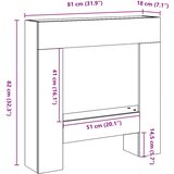  Okvir za kamin bijeli 81x18x82 cm od konstruiranog drva | shoptok.hr