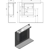 Sapho Rjava stenska omarica brez umivalnika v borovem dekorju 50x50 cm Latus Vi – | Shoptok.si