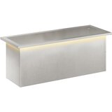  Vrtna posuda za sadnju s LED svjetlom Srebrna 30 x 80 x 30 cm | shoptok.hr