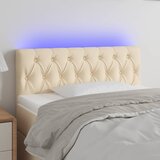 vidaXL LED uzglavlje krem 100 x 7 x 78/88 cm od tkanine Cijene