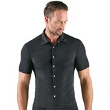 Svenjoyment Shimmering Lurex Tight-fitting Shirt with Short Sleeves 2161940 Black M | Shoptok.si