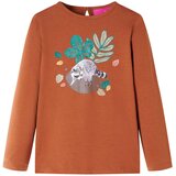  Dječja majica s dugim rukavima boja konjaka 128 | shoptok.hr