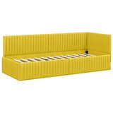  Kutni okvir kreveta s uzglavljem Žuta 80 x 200 cm Baršun | shoptok.hr