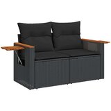  7-dijelni set vrtnih sofa od poliratana s jastucima crni | shoptok.hr