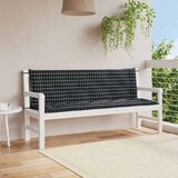  Jastuci za vrtnu klupu crni karirani 2 kom 150x50x7 cm tkanina Cene