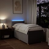  Krevet s oprugama i madracem smeđesivi 90x200 cm od tkanine | shoptok.hr