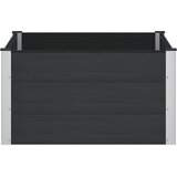  Povišena gredica - Vrtna gredica Crna 100 x 100 x 54 cm WPC i aluminij - 100 x 100 x 54 cm Crna | shoptok.hr