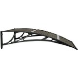 Nadstrešnica za vrata Crna 100x75 cm Polikarbonat | shoptok.hr