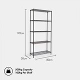 Vonhaus 5-stopenjski žični regal | Shoptok.si