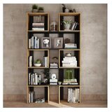 Hanah home Bookshelf CPT6011-200114-190x200x25 cm, Smeđa | Eponuda.ba