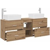  Set ormarića za kupaonicu 3 kom. Hrast artisan 136 x 35 x 80 cm | shoptok.hr