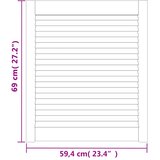  Vrata za ormarić rešetkasti dizajn 2 kom 69 x 59,4 cm borovina | shoptok.hr
