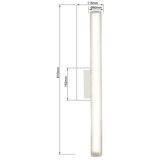  LED osvetljenje za kupatilsko ogledalo LINEA, 12 W/230 V, sa izborom temperature boje 3000/4000/6000 K, IP44, 61 cm, belo | Eponuda.com