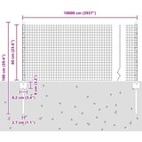 vidaXL Varjena žična ograja s 5 U stebrički Siva 0.6x10 m Jeklo | Shoptok.si