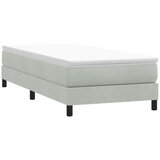 vidaXL Box Spring krevet bez madraca svijetlo sivi 90x210 cm samt Cijene