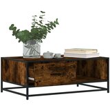 vidaXL Stolić za kavu boja dimljenog hrasta 90x57x35 cm drvo i metal | shoptok.hr
