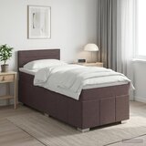  Boxspring krevet s madracem Tamno smeđa 90 x 200 cm Tkanina | shoptok.hr