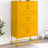 vidaXL Komoda gorčično rumena 68,5x38,5x123,5 cm jeklo Cene