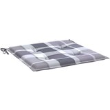 vidaXL jastuci za vrtne stolice 4 kom sivi karirani 50x50x3 cm tkanina | shoptok.hr