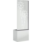 vidaXL Vrtno korito z dekorativno ploščo Srebrna 50 x 140 cm | Shoptok.si