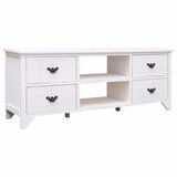 vidaXL TV omarica antično bela 108x30x40 cm trden les pavlovnije Cene