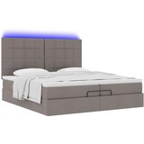  Otomanski okvir kreveta s madracima smeđesivi 200x200cm tkanine | shoptok.hr