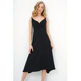 Trend Alacati Stili ženska haljina ALC-X13796, midi, crna | Eponuda.com