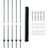  stebri 5 kosov U-kanal Zelena 140 cm Jeklo, heksagonalna ograja Zelena 1,4x10 m Jeklo | Shoptok.si