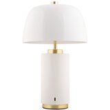 Leitmotiv Bijela LED stolna lampa s mogućnosti zatamnjivanja s metalnim sjenilom (visina 30 cm) Freya – | shoptok.hr