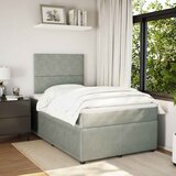 Box spring krevet s madracem svjetlosivi 120x200 cm baršunasti | shoptok.hr