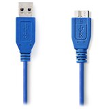USB 3.0 kabel 0.5m ( USB3.0A/microB-0.5/BL ) Cene