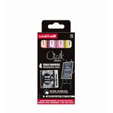 UNI ball Uni pak marker pwe-5m kreda fl.žuti, fl. narančasti, ljubičasti, fl.rozi 4/1 | shoptok.hr