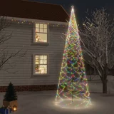 vidaXL Božično drevo s konico 3000 barvnih LED diod 800 cm