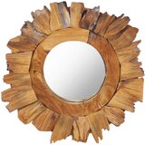 vidaXL stensko ogledalo 40 cm iz tikovine okroglo Cene