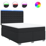 Maison Chic Box spring postelja - Vzmetna postelja z vzmetnico črn 160x200 cm umetno usnje SL17515, (21895293) | Shoptok.si
