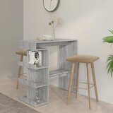  Barski stol sa stalkom siva boja hrasta sonome 100x50x101,5 cm | shoptok.hr