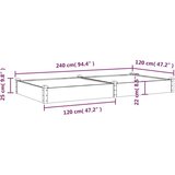  Povišena vrtna gredica s oblogom siva 240x120x25 cm od jelovine | shoptok.hr