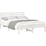 vidaXL krevetna konstrukcija bijelo 140 x 190 cm čvrsta borova drva | shoptok.hr