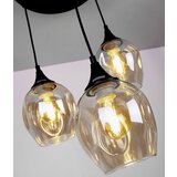 Candellux luster/visilica-aspa viseća lampa crna 3X40W E27 smedja abažur