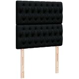  Otomanski okvir kreveta s madraca crni 90x200cm od tkanine | shoptok.hr