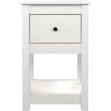  Nočna omarica bela 40x35x61,5 cm trdna borovina, (20600737) | Shoptok.si