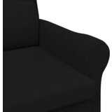 vidaXL Crna Fotelja Crna Tkanina s drvenim nogama | shoptok.hr