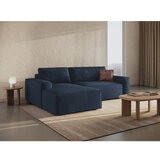 Micadoni Tamno plava sklopiva kutna garnitura od bouclé tkanine (s lijevim kutom) Jodie – Home | shoptok.hr