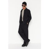 Trendyol Men's Black Wide Leg Wide Fit Baggy Cachet Thick Winter Trousers Cene