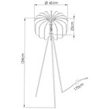 Sollux Bež stoječa svetilka s tekstilnim senčilom (višina 134 cm) Elom – | Shoptok.si