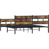 Metalni okvir kreveta bez madraca boja hrasta 183x213 cm | shoptok.hr